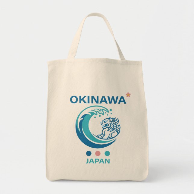 Bolsa Tote Ilha de Okinawa Japão (Frente)