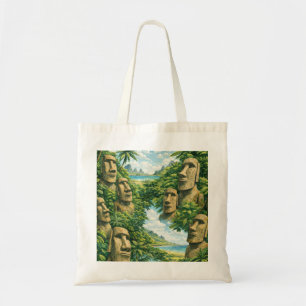 Bolsa Tote Ilha de Páscoa Moai Viagem Tropical