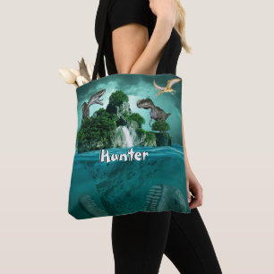 Bolsa Tote Ilha do Dinossauro Personalizada
