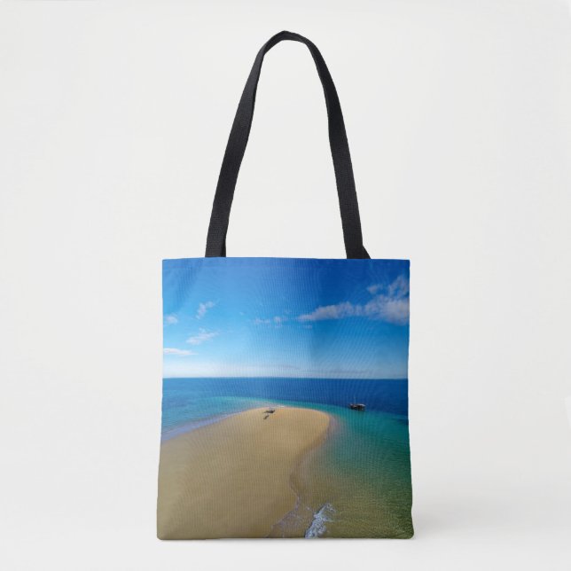 Bolsa Tote Ilha do Ibo do bar e do Dhow | de areia, (Frente)