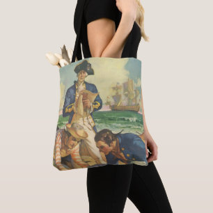 Bolsa Tote Ilha do Tesouro, Contos de Fadas Vintage Piratas