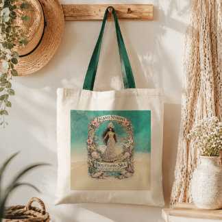 Bolsa Tote Ilha Ninfa Arte Fantasia Oceânica Espiritual Tropi