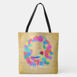 Bolsa Tote Ilha Rústica Pássaro 'Aloha' 