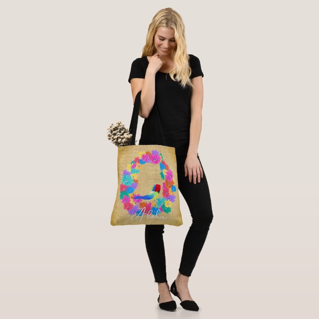 Bolsa Tote Ilha Rústica Pássaro 'Aloha'  (No(a) Modelo)
