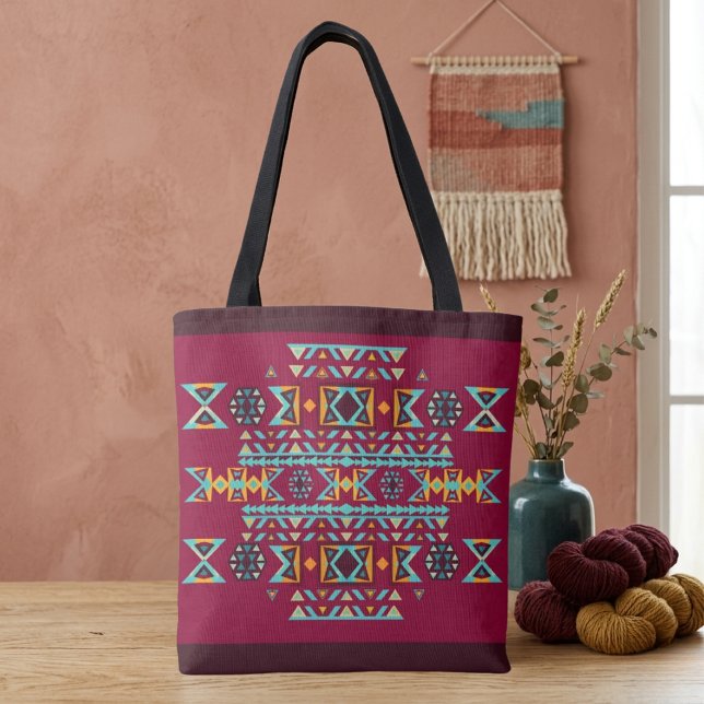 Bolsa Tote Ilha Tribal Brilhante  (Criador carregado)