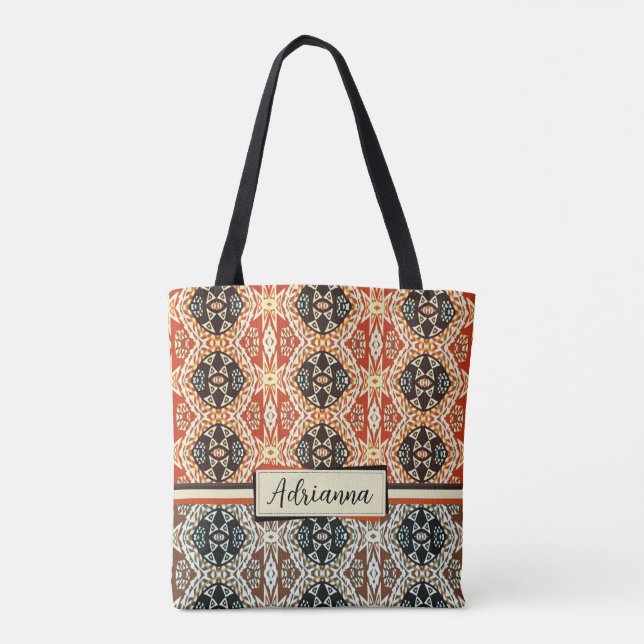 Bolsa Tote Ilha Tribal Tom Terra  (Verso)