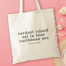 Bolsa Tote Ilhas Cayman, Ilha de Verdant