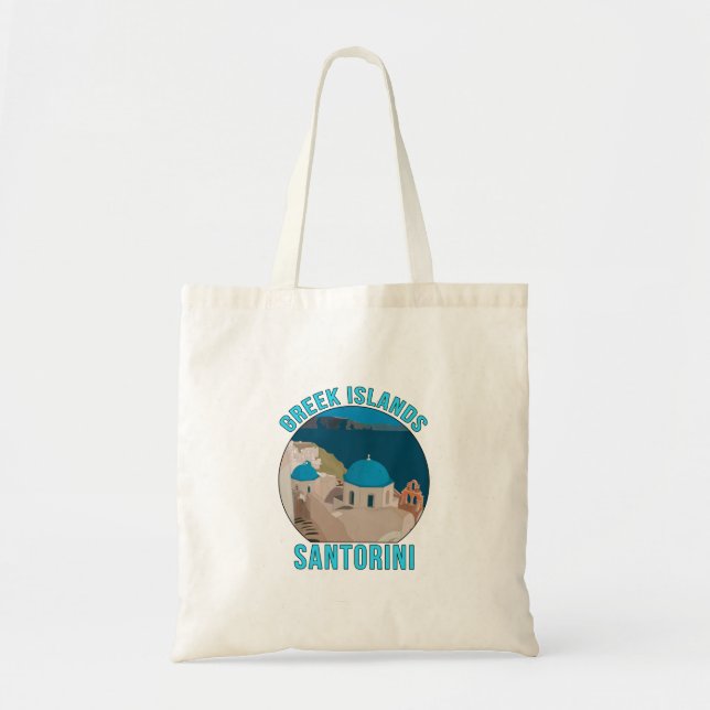 Bolsa Tote Ilhas gregas Santorini (Frente)