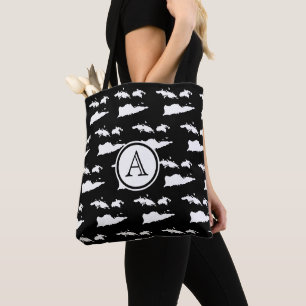 Bolsa Tote Ilhas Virgens dos EUA, Preto e Branco