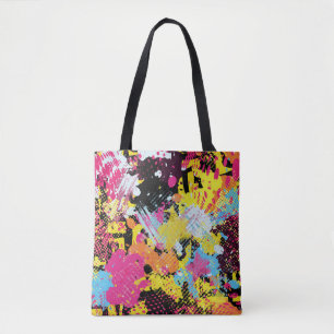 Bolsa Tote Ilhéu de padrão sem costura psíquico brilhante do