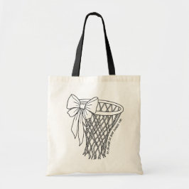 Bolsa Tote I'll Always Be Your Biggest Fan Basketball Bow
