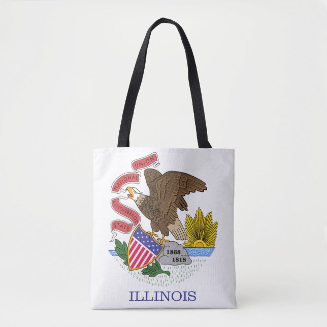 Bolsa Tote Illinois Flag (Frente)