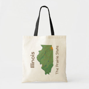 Bolsa Tote Illinoisan Map Bag