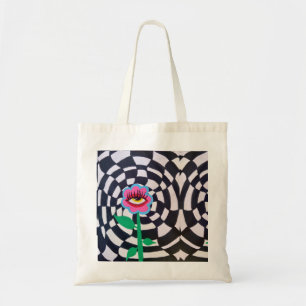 Bolsa Tote Ilusões De Olhos Flores, Saco De Arte Abstrato