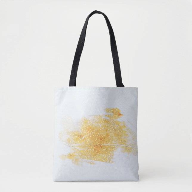 Bolsa Tote Ilustração amarela e branca (Frente)