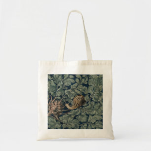 Bolsa Tote Ilustração Antiga de Caracol Botânico Art Nouveau 