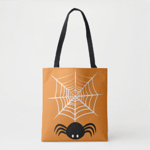 Bolsa Tote Ilustração Assustadora de Aranha de Halloween
