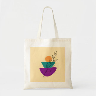 Bolsa Tote Ilustração boho de folhas