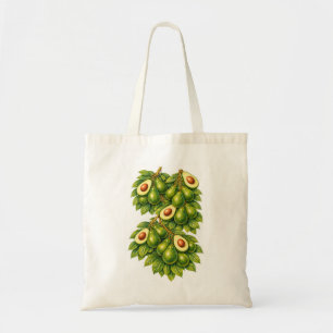 Bolsa Tote Ilustração Botânica de Abacate