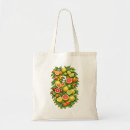 Bolsa Tote Ilustração Botânica de Citrinos Mistos