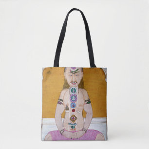 Bolsa Tote Ilustração Chakra Yoga para Meditação