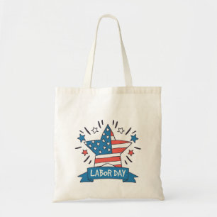 Bolsa Tote Ilustração Criativa do Dia do Trabalho Americano