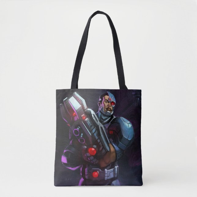 Bolsa Tote Ilustração Cyborg Infinita Crise (Frente)