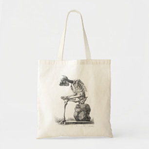 Bolsa Tote Ilustração da Anatomia Sentada do Esqueleto