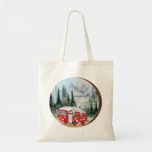 Bolsa Tote Ilustração da Campa de Aventura de Montanha