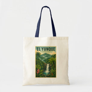 Bolsa Tote Ilustração da Floresta Nacional El Yunque em Porto