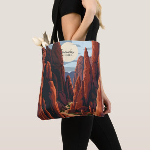 Bolsa Tote Ilustração da Viagens vintage Pinnacle California