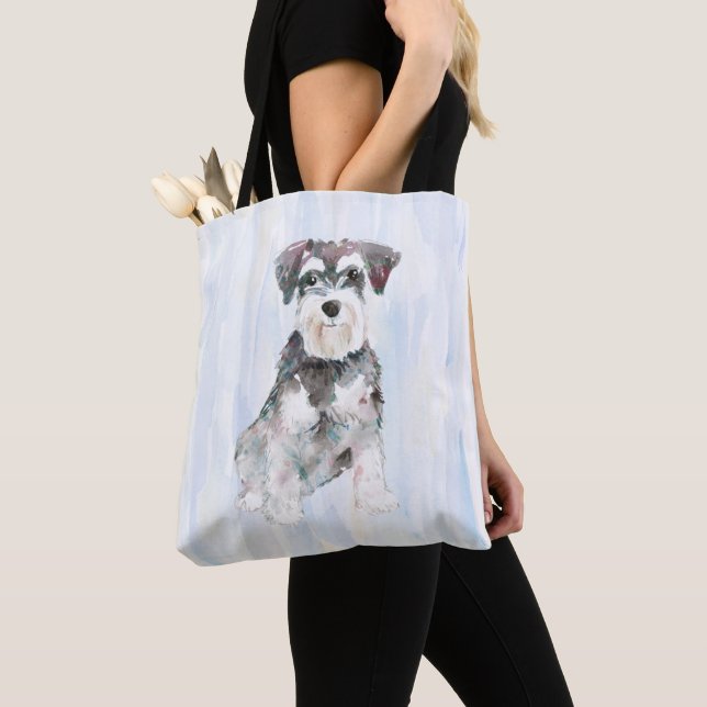 Bolsa Tote Ilustração das aquarelas de Miniatura Schnauzer (Close Up)