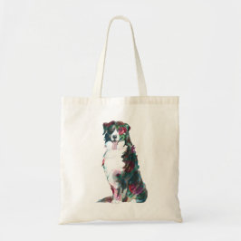 Bolsa Tote Ilustração das aquarelas do Cão da Montanha Bernes