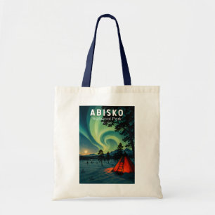 Bolsa Tote Ilustração das Luzes do Norte do Parque Nacional A