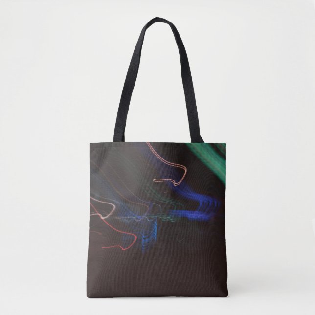 Bolsa Tote Ilustração das luzes LED de cor ajustada (Frente)