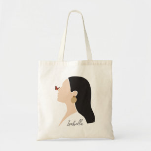 Bolsa Tote Ilustração de Abstrato de Arte Boho, Tom Terrestre
