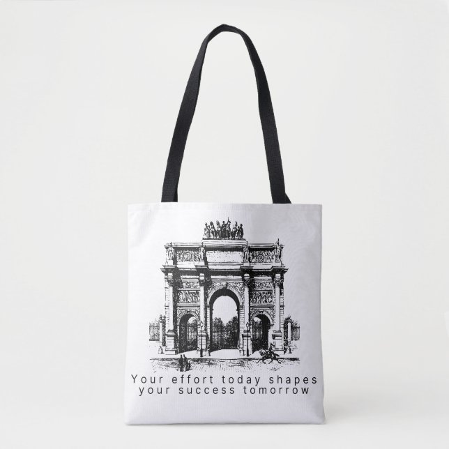 Bolsa Tote Ilustração de Arco Clássico (Frente)