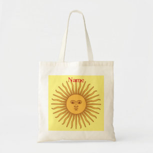 Bolsa Tote Ilustração de arte com face Sun Thunder_Cove