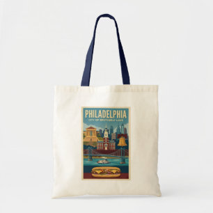 Bolsa Tote Ilustração de Arte da Cultura da Filadélfia Pensil