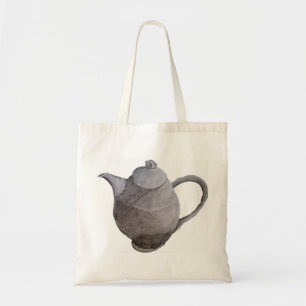Bolsa Tote Ilustração de arte em bule de chá arte em cozinha