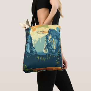 Bolsa Tote Ilustração de Arte Vintage na Califórnia EUA