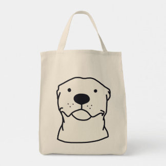 Bolsa Tote Ilustração de Cachorro Minimalista - Camisa-T - Cu