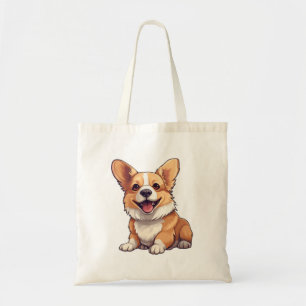 Bolsa Tote Ilustração de cão de desenho animado