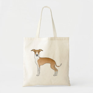 Bolsa Tote Ilustração De Cão De Greyhound Italiano Com Fawn E