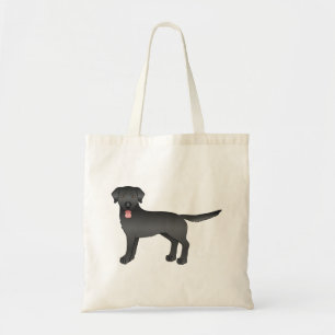 Bolsa Tote Ilustração de Cartoon de Retriever Black Labrado