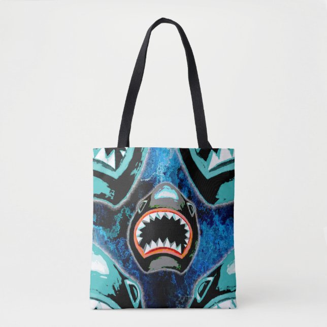Bolsa Tote Ilustração de Cartoons Engraçado de Skark Mania (Frente)