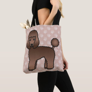 Bolsa Tote Ilustração de Criação de Cachorro Marrom de Brinqu