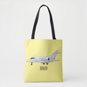 Bolsa Tote Ilustração de desenho animado a jato privado