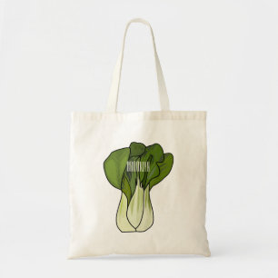Bolsa Tote Ilustração de desenho animado Bok choy