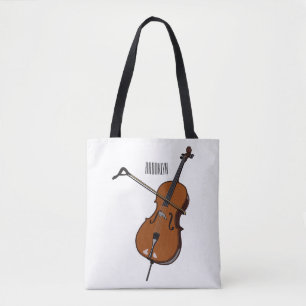 Bolsa Tote Ilustração de desenho animado Cello
